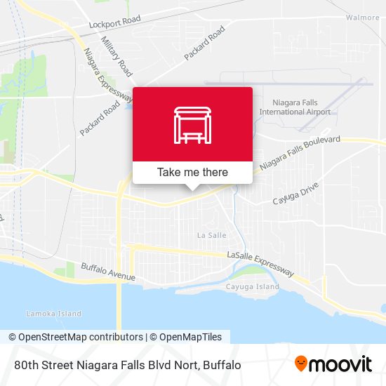 Mapa de 80th Street Niagara Falls Blvd Nort
