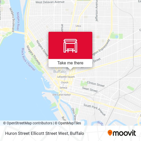 Huron Street Ellicott Street West map