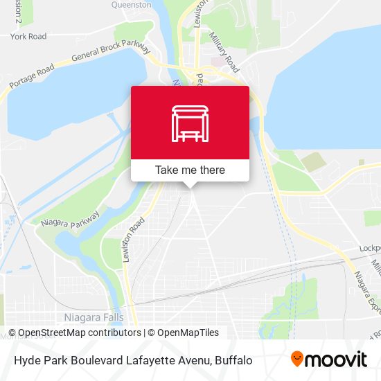 Mapa de Hyde Park Boulevard Lafayette Avenu