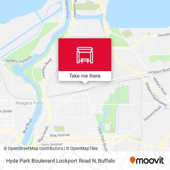 Mapa de Hyde Park Boulevard Lockport Road N