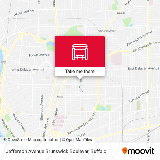 Mapa de Jefferson Avenue Brunswick Boulevar