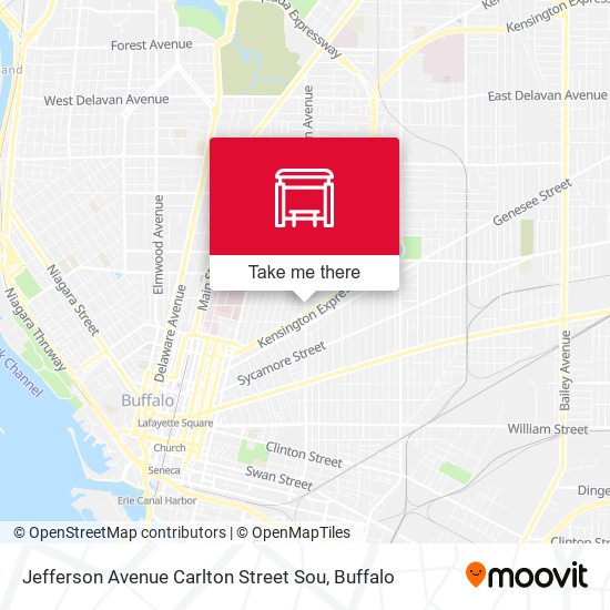 Mapa de Jefferson Avenue Carlton Street Sou