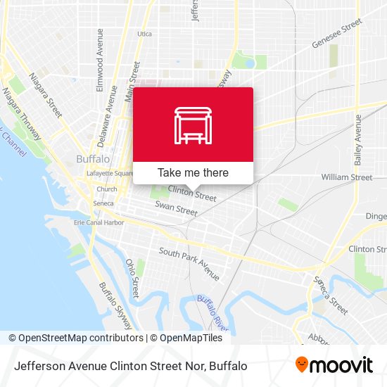 Jefferson Avenue Clinton Street Nor map