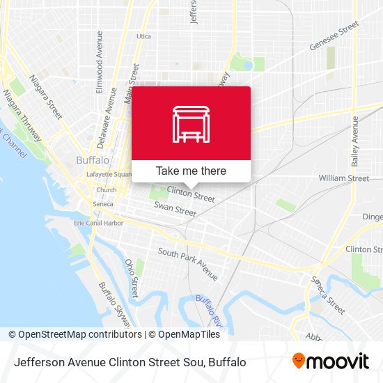 Mapa de Jefferson Avenue Clinton Street Sou