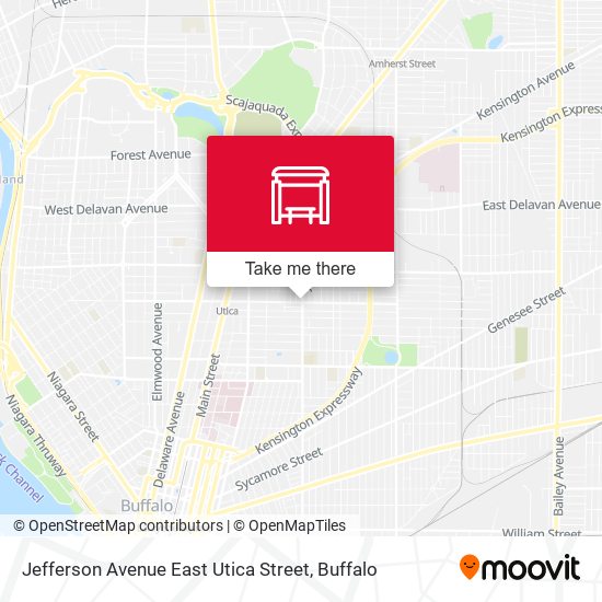 Jefferson Avenue East Utica Street map