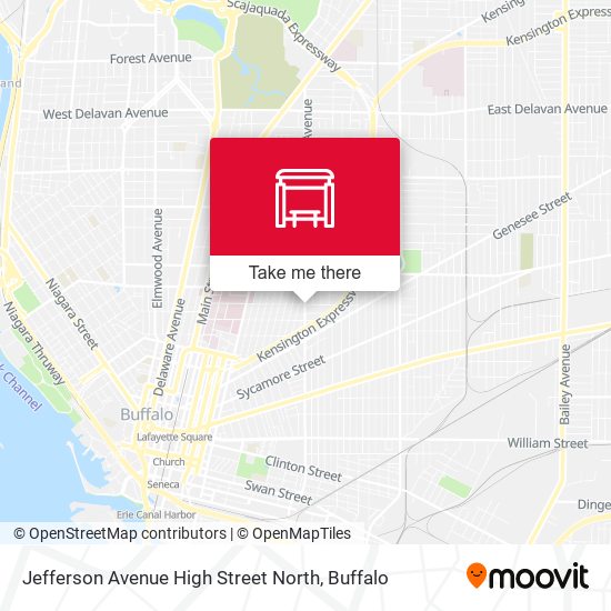 Jefferson Avenue High Street North map