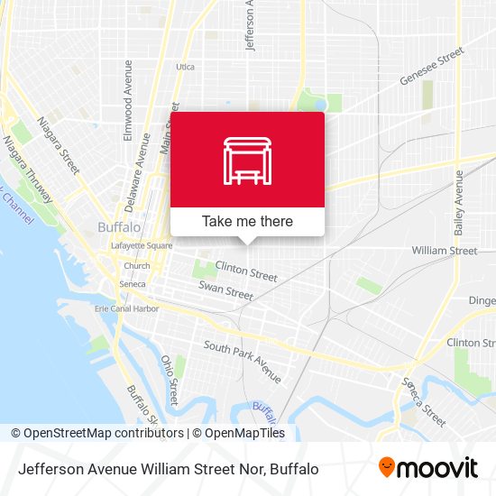 Mapa de Jefferson Avenue William Street Nor
