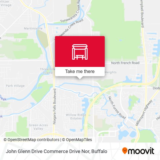 John Glenn Drive Commerce Drive Nor map
