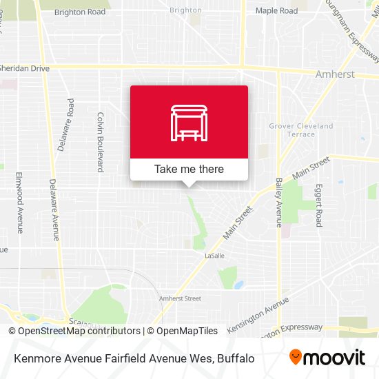 Mapa de Kenmore Avenue Fairfield Avenue Wes