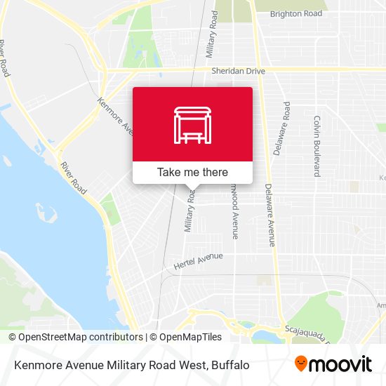 Kenmore Avenue Military Road West map