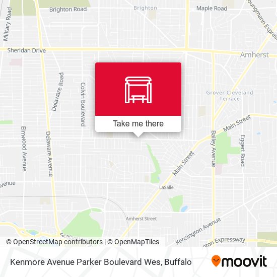Mapa de Kenmore Avenue Parker Boulevard Wes