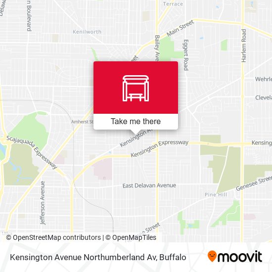 Kensington Avenue Northumberland Av map