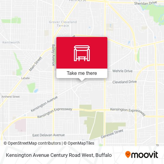 Kensington Avenue Century Road West map
