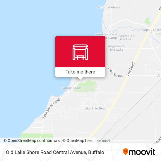 Old Lake Shore Road Central Avenue map