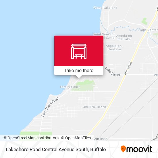 Mapa de Lakeshore Road Central Avenue South