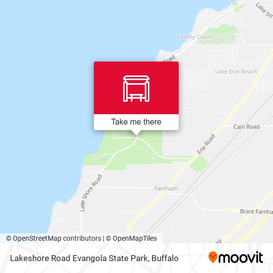 Lakeshore Road Evangola State Park map