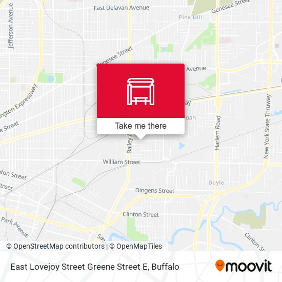 East Lovejoy Street Greene Street E map