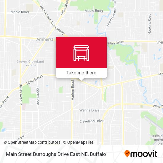 Main Street Burroughs Drive East NE map