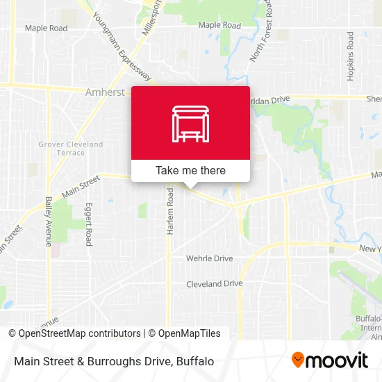 Main Street & Burroughs Drive map