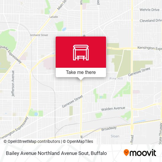 Mapa de Bailey Avenue Northland Avenue Sout
