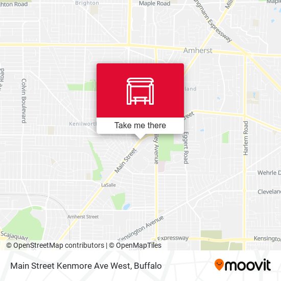 Main Street Kenmore Ave West map