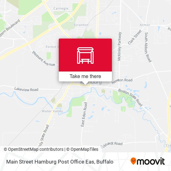 Main Street Hamburg Post Office Eas map