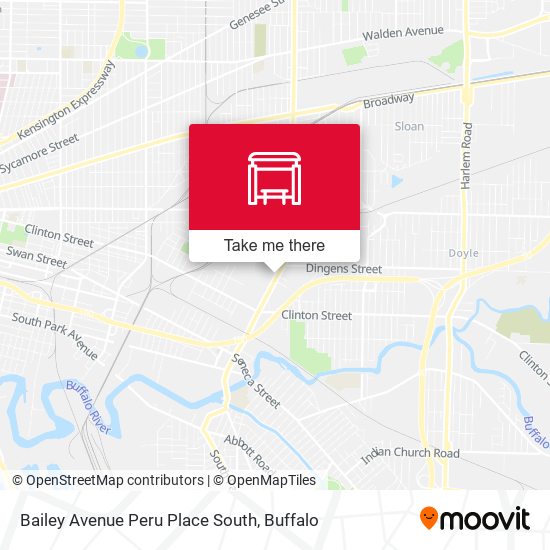 Mapa de Bailey Avenue Peru Place South