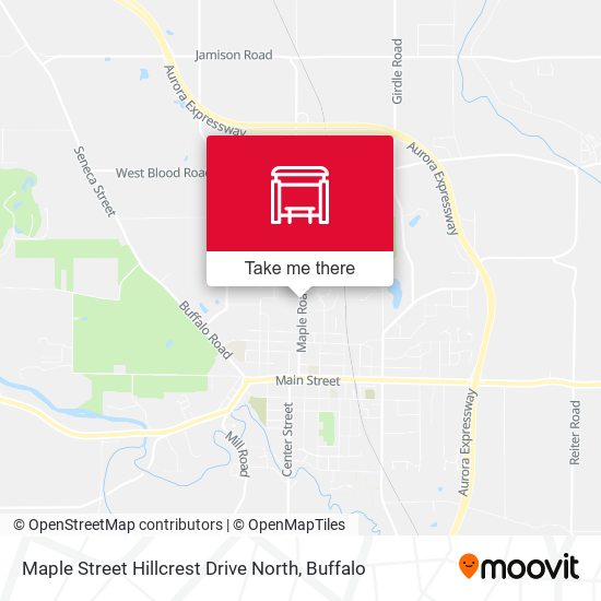 Mapa de Maple Street Hillcrest Drive North