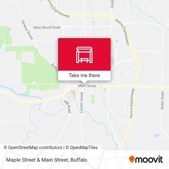 Maple Street & Main Street map