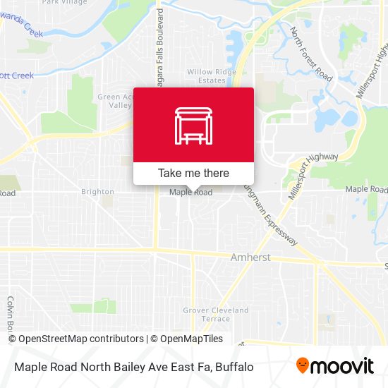 Maple Road North Bailey Ave East Fa map