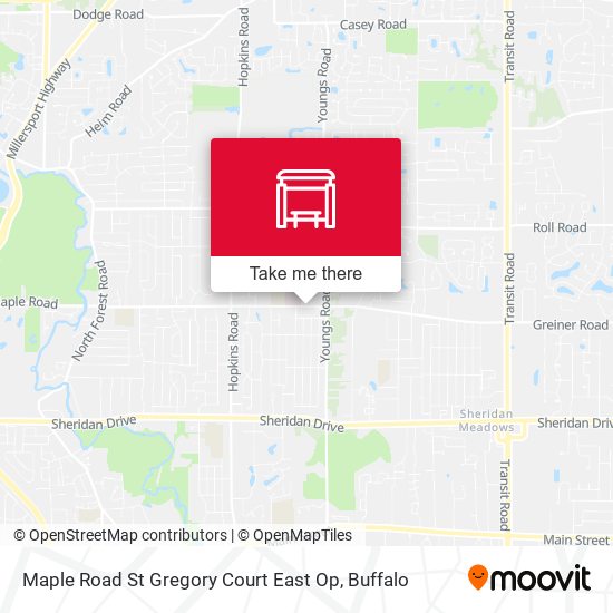 Mapa de Maple Road St Gregory Court East Op