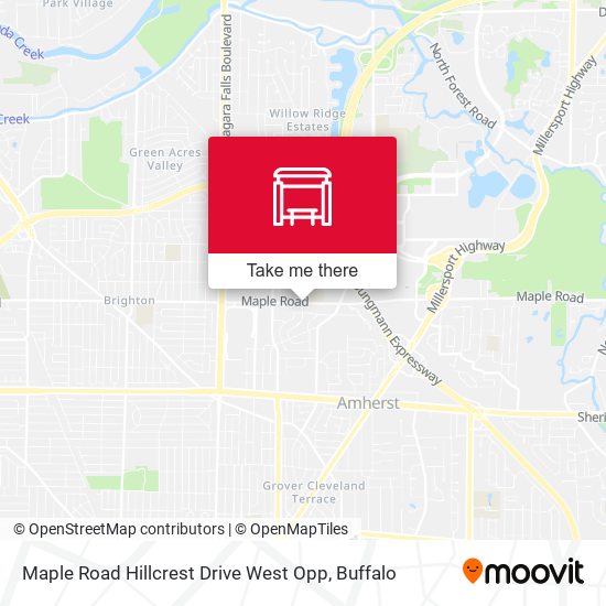 Maple Road Hillcrest Drive West Opp map