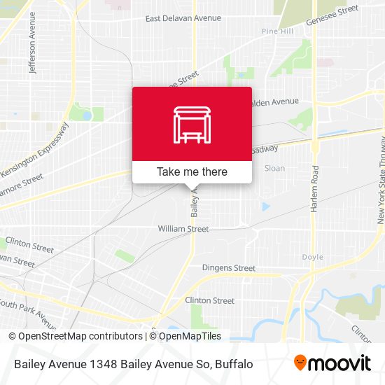 Mapa de Bailey Avenue 1348 Bailey Avenue So