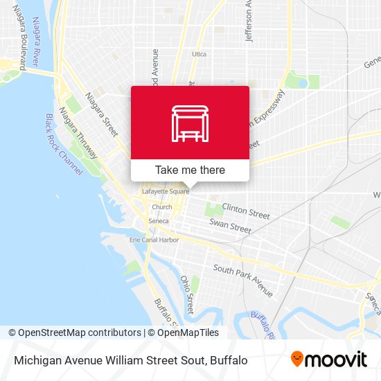 Mapa de Michigan Avenue William Street Sout
