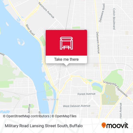 Military Road Lansing Street South map