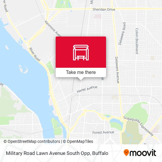 Military Road Lawn Avenue South Opp map