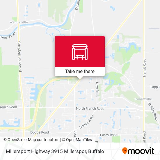 Millersport Highway 3915 Millerspor map