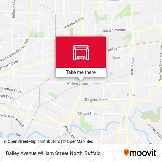 Bailey Avenue William Street North map