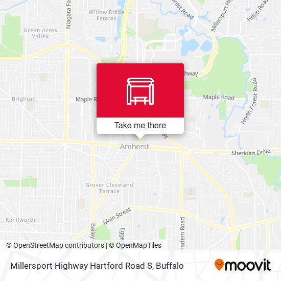 Millersport Highway Hartford Road S map