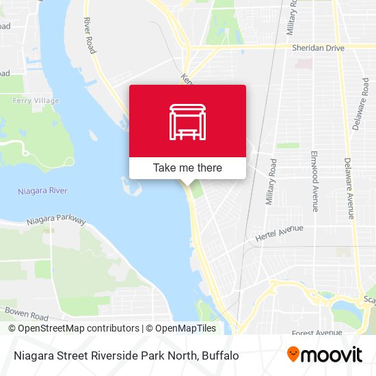Niagara Street Riverside Park North map