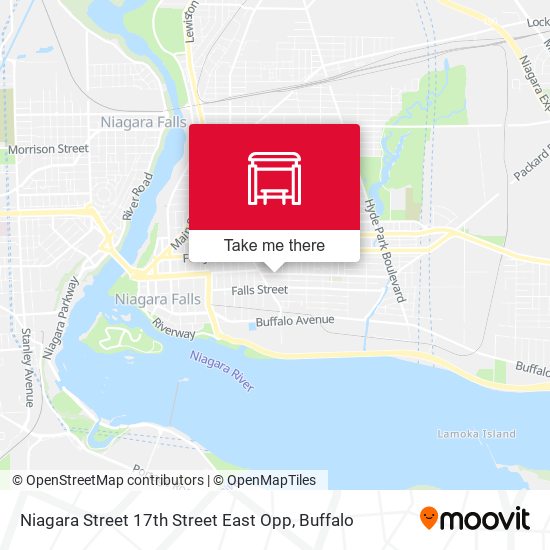Mapa de Niagara Street 17th Street East Opp