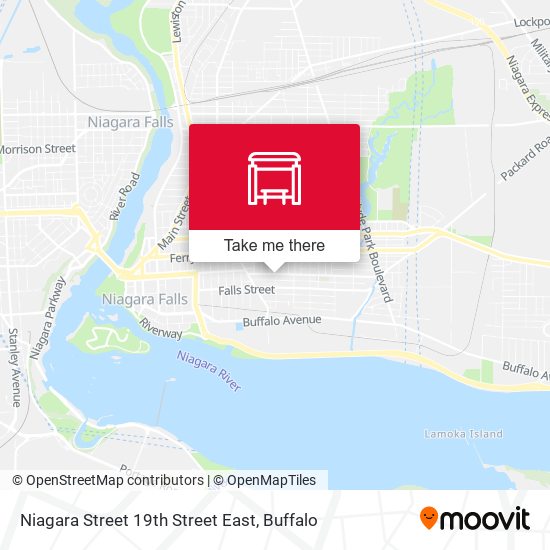 Mapa de Niagara Street 19th Street East