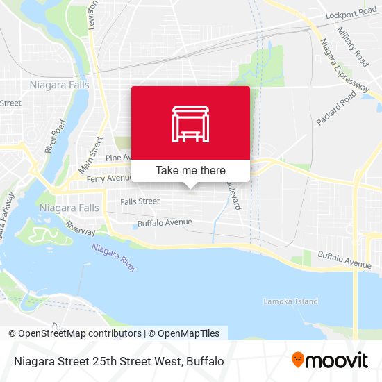 Mapa de Niagara Street 25th Street West