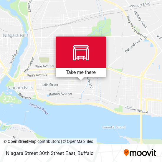 Mapa de Niagara Street 30th Street East