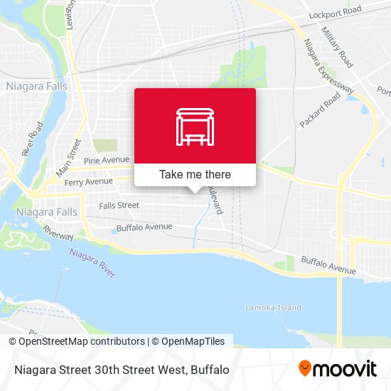Niagara Street 30th Street West map