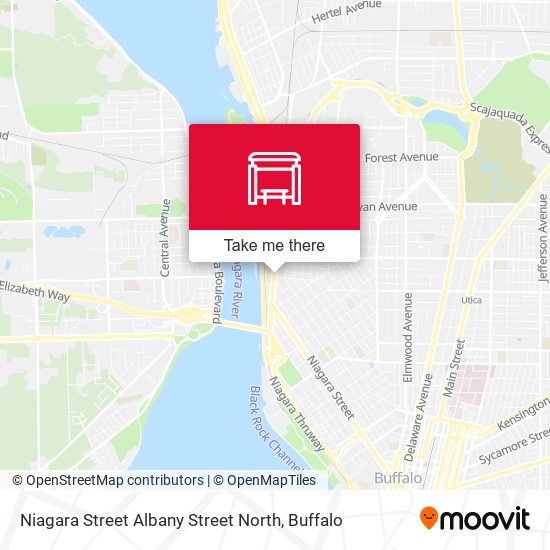 Mapa de Niagara Street Albany Street North