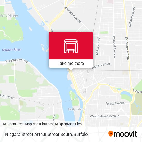 Niagara Street Arthur Street South map