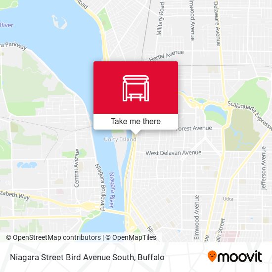 Niagara Street Bird Avenue South map