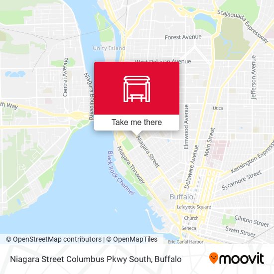 Niagara Street Columbus Pkwy South map