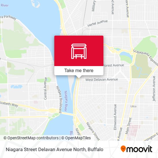 Mapa de Niagara Street Delavan Avenue North